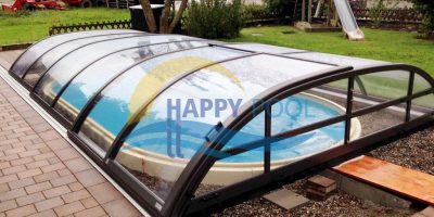 Happypool - Piscina îngropată ovală cu pereți din oțel galvanizat